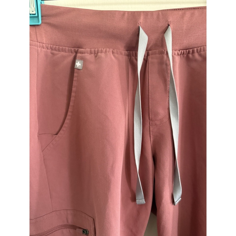 FIGS Zamora High Waisted Jogger Scrub Pants Mauve XS Medical Cargo Athleisure - Picture 4 of 8
